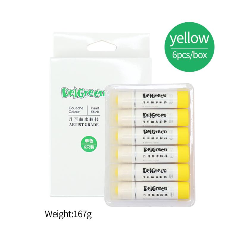 DELGREEN KÜNSTLERQUALITÄT Weiche feste Gouache-Farbstifte/Pastelle/Buntstifte Basic/Macaron 12/18 Farben Zeichnen Sicher Ungiftige Pastelle