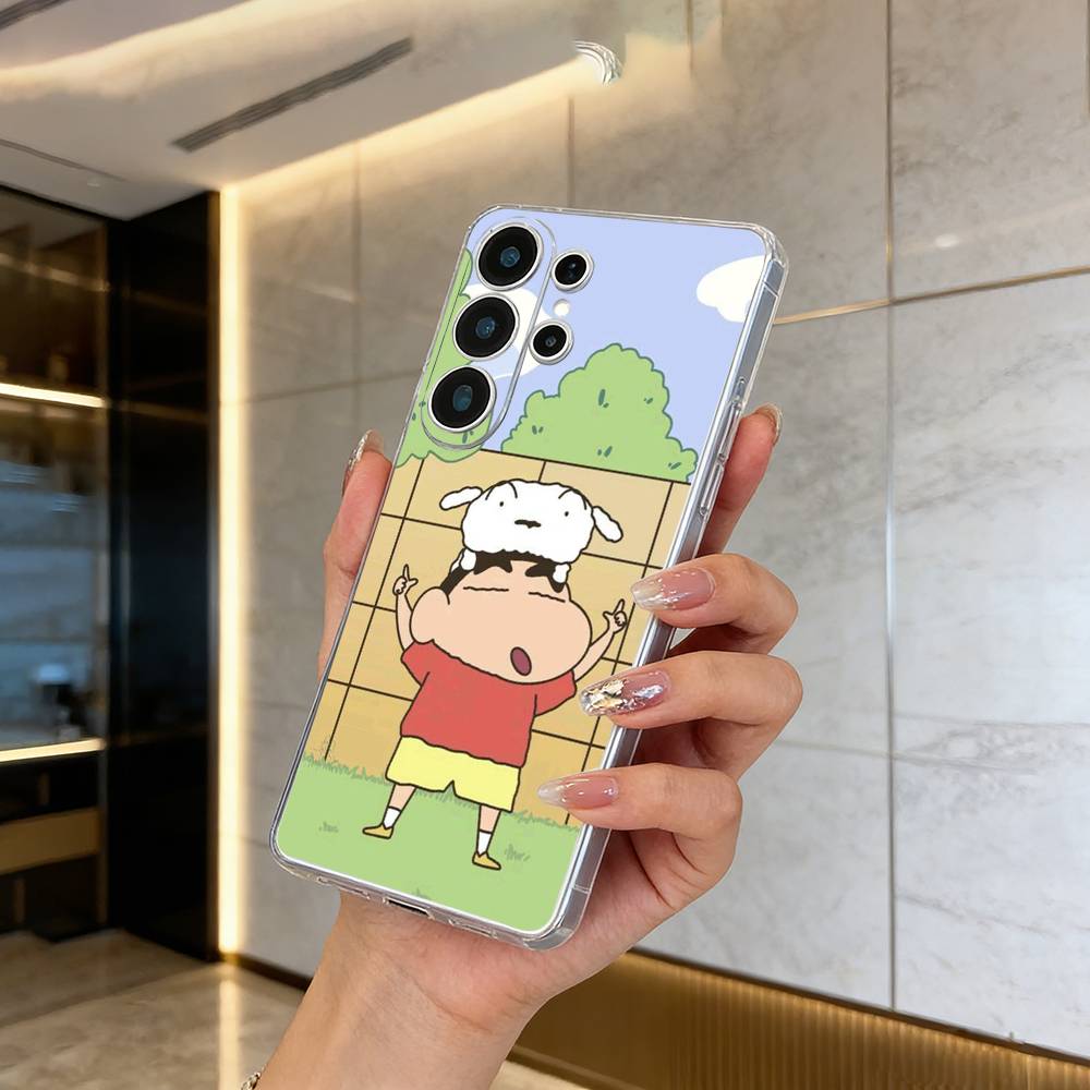 C-S-C-Crayon -Shin-chan Clear Phone Case for Samsung S25, S24, S21, S22, S23, S30, Ultra, S20, Plus, FE, Lite