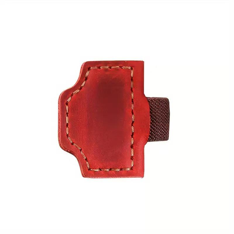 Retro Crazy Horse Leather Magnetic Bookmark & Pen Holder with Free Custom Laser Engraving