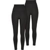 Urban Classics Womens/Ladies High Rise Leggings (Pack of 2)
