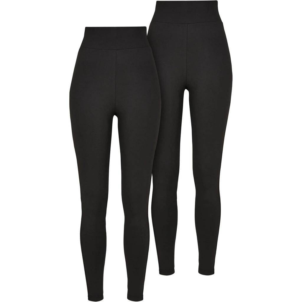 Urban Classics Womens/Ladies High Rise Leggings (Pack of 2)