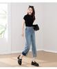 Summer Fashion Casual Age Reducing High Waist Slimming Women's Cropped Jeans
