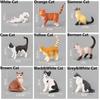 1 PC  Bonsai Ornament  House Decor Plastic Neko Figurine Mini Pet Model Simulation Animal Miniature Cat