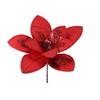 Sparkling Artificial Poinsettia Flower Pick Sequins Christmas Tree Floral Spray  Wedding Party