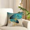 Ginkgo Leaves Printed Cushion Cover Reversible Plush Pillow Cover Soft Fluffy  Home Decor for Sofa Bedroom