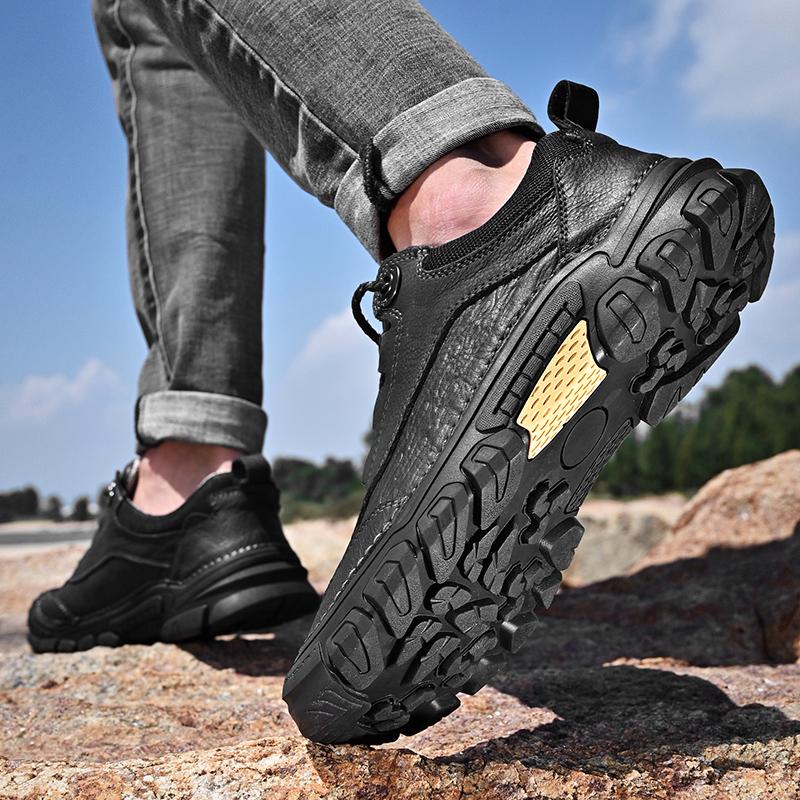 Fashion men's genuine Leather Shoes 2024 Spring autumn Fashion Men Shoe Retro Casual Loafers oxfords for Men Hiking Shoes men footwear