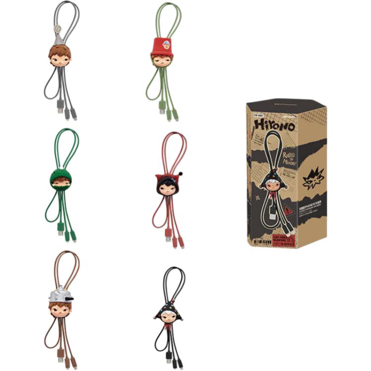 New POP MART HIRONO ONO Echo Collection 2 in 1 Cable Blind Box Products Single Mystery Box/Full Box 6 Pcs PPMT-2504-0006