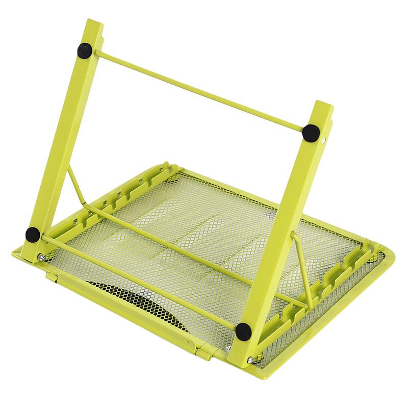 Metal Mesh Tablet Stand Adjustable Laptop Stand Desk Folding Tray Holder Dock