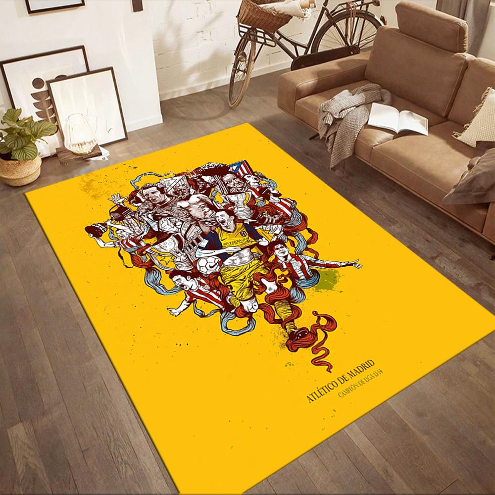 Atletico Madrid Area Rug Perfect For Study Room Balcony Foyer Dormitory Antislip Rug Office Home Decor Perfect Gift For Womenmen