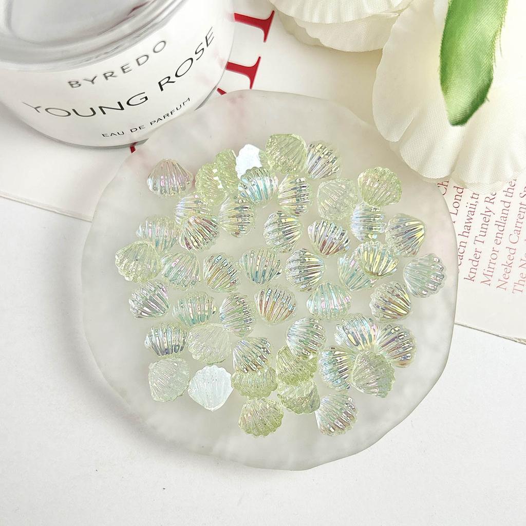 Aurora Colorful Scallop Shell DIY Accessories Hair Clips Nail Art Decorations Phone Case Headwear Resin Accessories