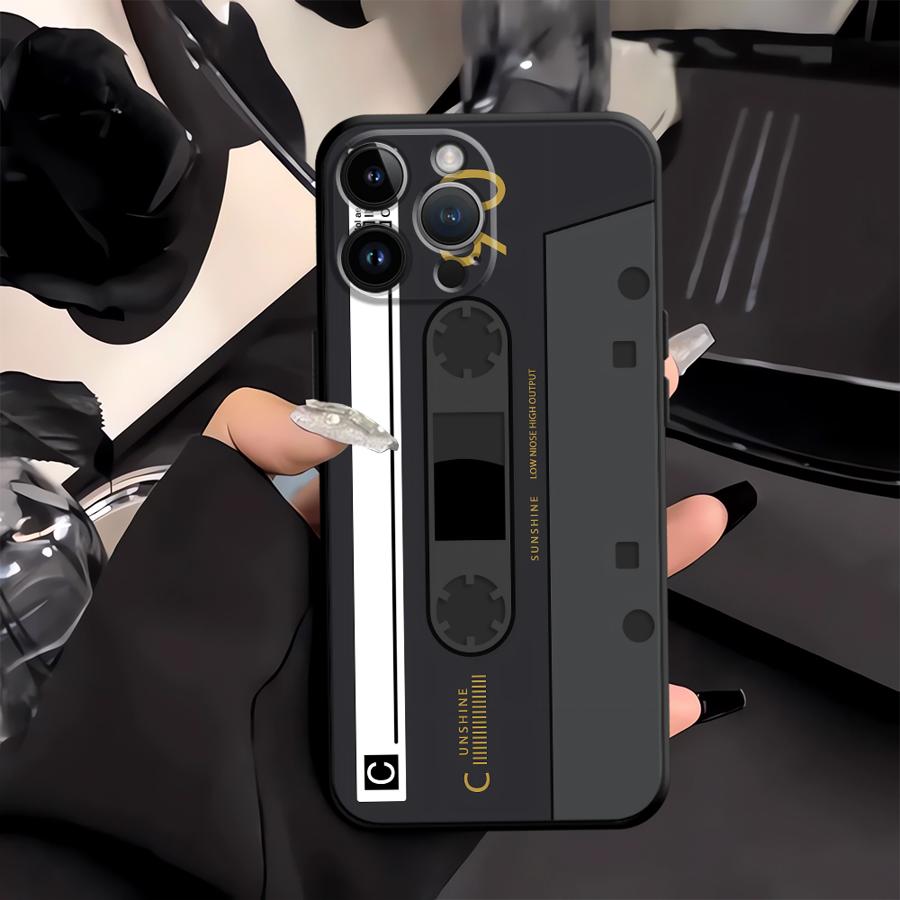 Funda Phone Cover Case for Apple IPhone 17 Pro Max 14 Air 13 15 Pro 7 8 XR XS MAX 16 12 11 Fashion Cassette Tape