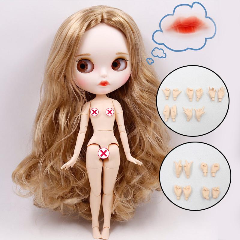 Muñeca ICY DBS Blyth N.º. 4 labios curvados Cara mate personalizada con ceja Cuerpo articulado 1/6 bjd anime