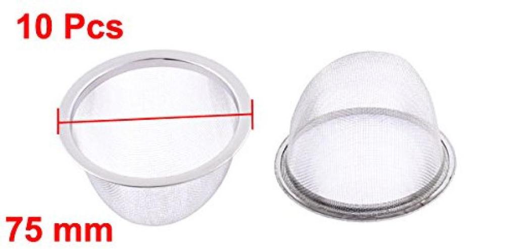 Uxcell Tea Strainers, Infuser Baskets, Stainless Steel Wire Mesh, 75mm Diameter, Pack of 10