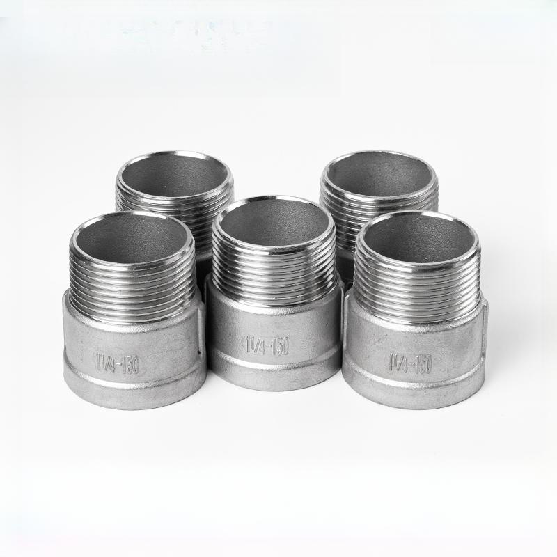 Conexão de encanamento 1/8” 1/4" 3/8" 1/2" 3/4" Aço Inoxidável 304 Rosca Macho Fêmea Redutor Adaptador de Tubo de Água Britânico