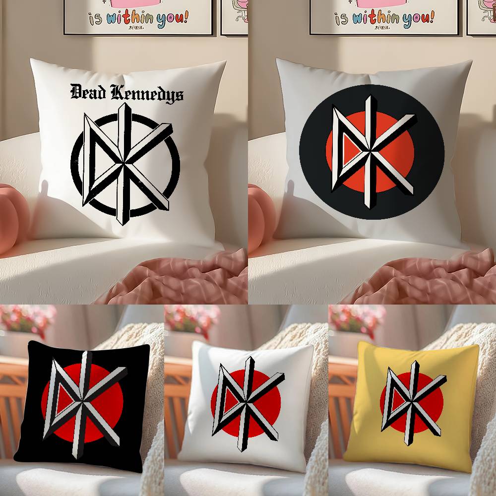 D-Dead Kennedys Kissenbezug Anti-Milben Kissenbezug Versteckter Reißverschluss seidig Sofa Kissenbezug