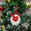 2PCS Plush Christmas Knitted Ball Exquisite Xmas Hanging Pendant Christmas Tree Hangers  Festival
