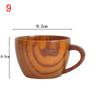 Wooden Cup Wood Coffee Tea Beer Juice Milk Water Mug Coffee Beer Mug with Wood Handle Retro Office Kitchen Drinkware Accessories