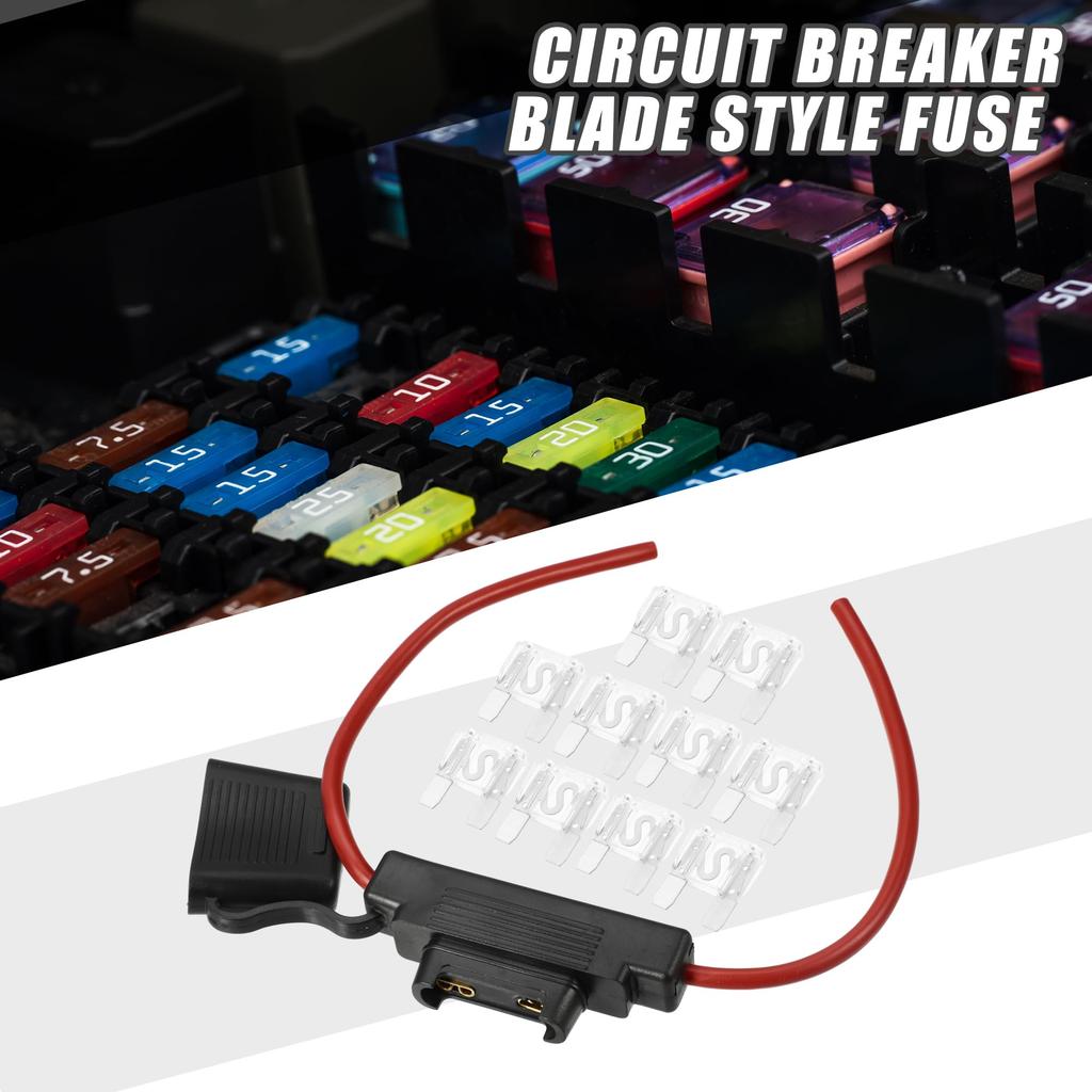 ABSOPRO Fuse Holder 80A Max Style Fuse 10 AWG Fuse Holder Waterproof 10