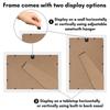 Gallery Picture Frame 8x12 White Wood Molding Shatter Resistant Glass Wall Mount Vertical Horizontal Display Art Frame