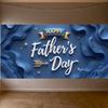 Polyester Material Blue Banner Party Backdrop Celebration Banner for Father's Day Party Background Photo Shoot