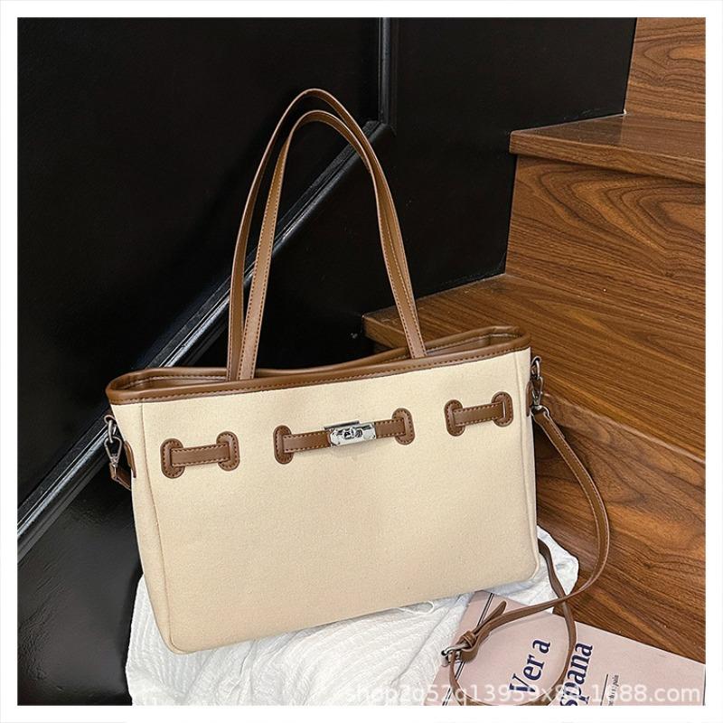 Simple and fashionable bag tote shoulder women's versatile satchel new large-capacity commuter bag