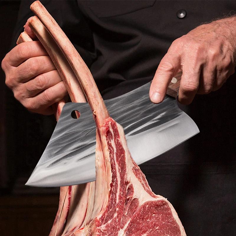 Forged Kitchen Chef Knife Set High Carbon Steel Meat Vegetables Slicing Knives Professional Butcher Chopping Cleaver Knife