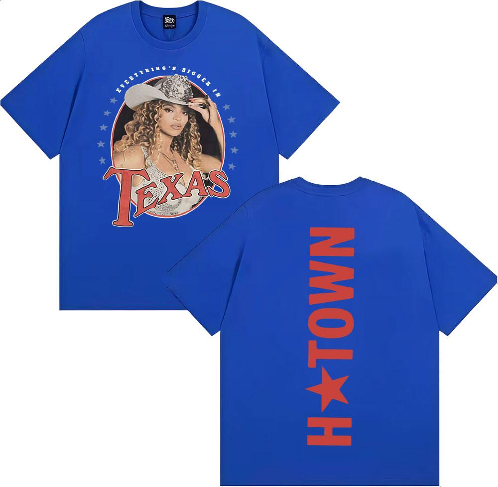 Cowboy Carter Beyonce Music Tour 2025 Graphic T-shirts Harajuku Hip Hop Retro T Shirts Men Women Summer Tops 100% Cotton T-shirt