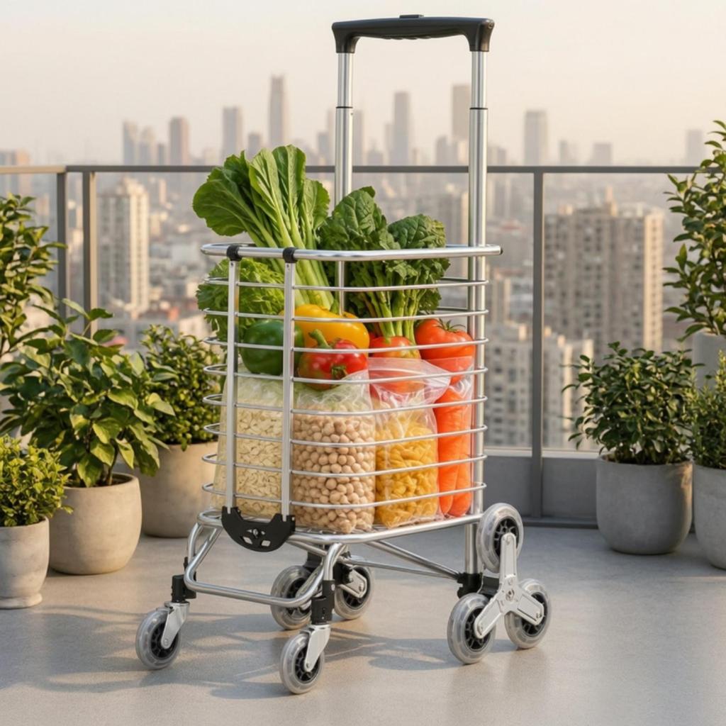 Cart Lightweight Foldable Shopping for Market Runs, Parcel Transport