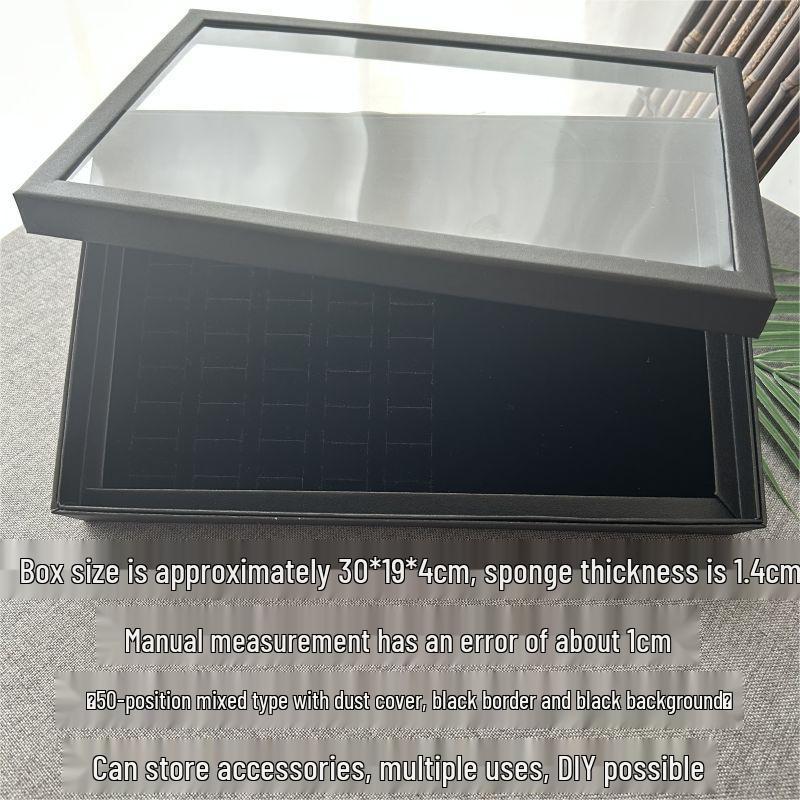 100-Position Large Capacity Clear Earring, Ring, Necklace, and Pendant Organizer Box