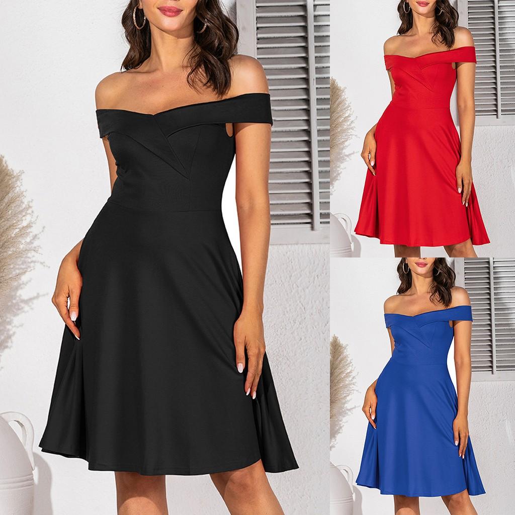 

Женское модное сексуальное однотонное вечернее платье без рукавов с плечевым ремнем