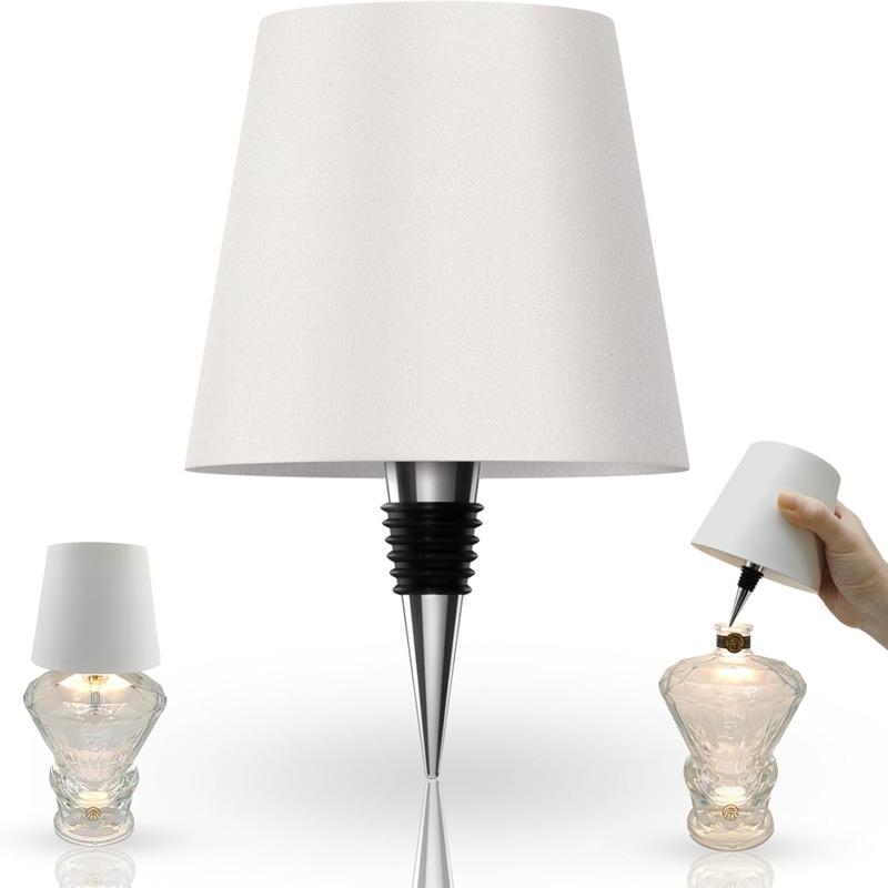 USB Şarj Edilebilir Dokunmatik Karartmalı LED Masa Lambası (Şarap Şişeleri İçin) - Yatak Odası, Bar veya Restoran Atmosferi İçin Mükemmel