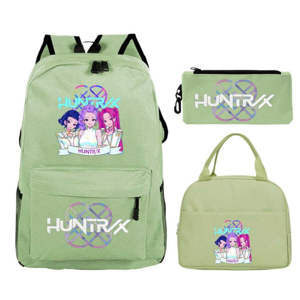 Animation Cartoon Printing Trend Student School Bag Lunch Bag Stationery Pencil Bag Combination Three-Piece Set