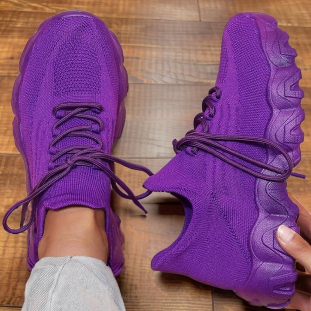 Dzianinowe Codzienne Trampki Modne Grube Buty Siatkowe Trampki na Platformie Oddychające Buty do Chodzenia Sportowe Buty z Grubą Podeszwą