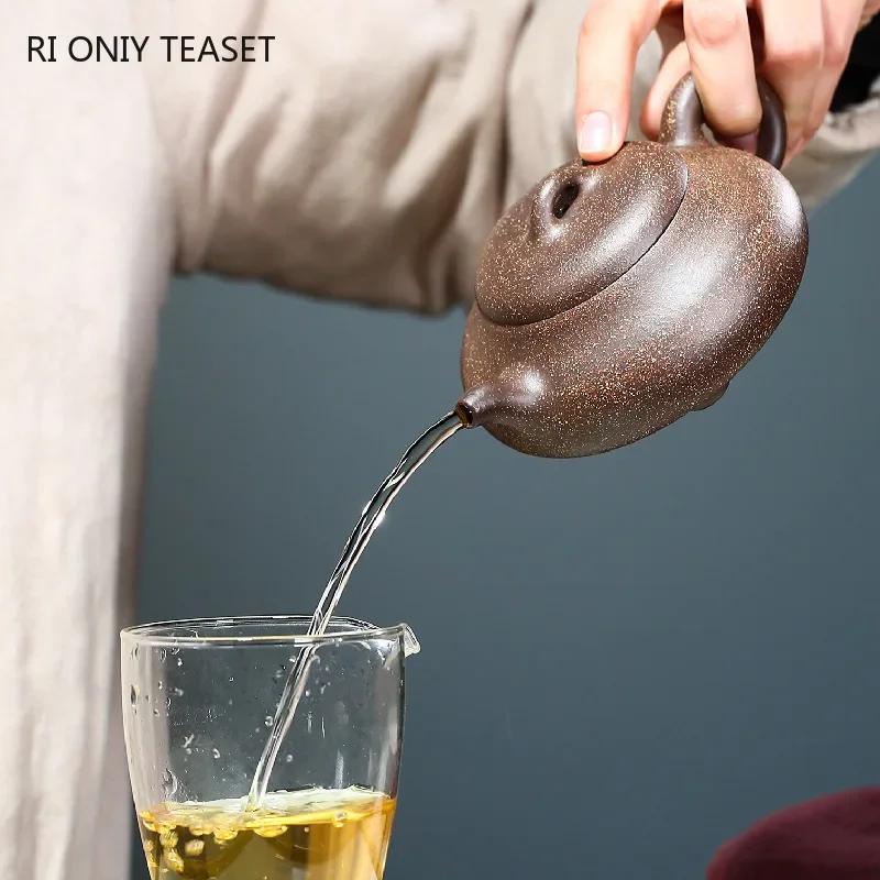 230ml Authentic Chinese Yixing Purple Clay Teapot Handmade Tea Pot Raw Ore Colorful Section Mud Beauty Kettle Zisha Tea Set