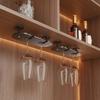 Space Aluminum Upside Down Wine Glass Holder Punch-free Inverted Goblets Rack Wine Glass Rack  Bar