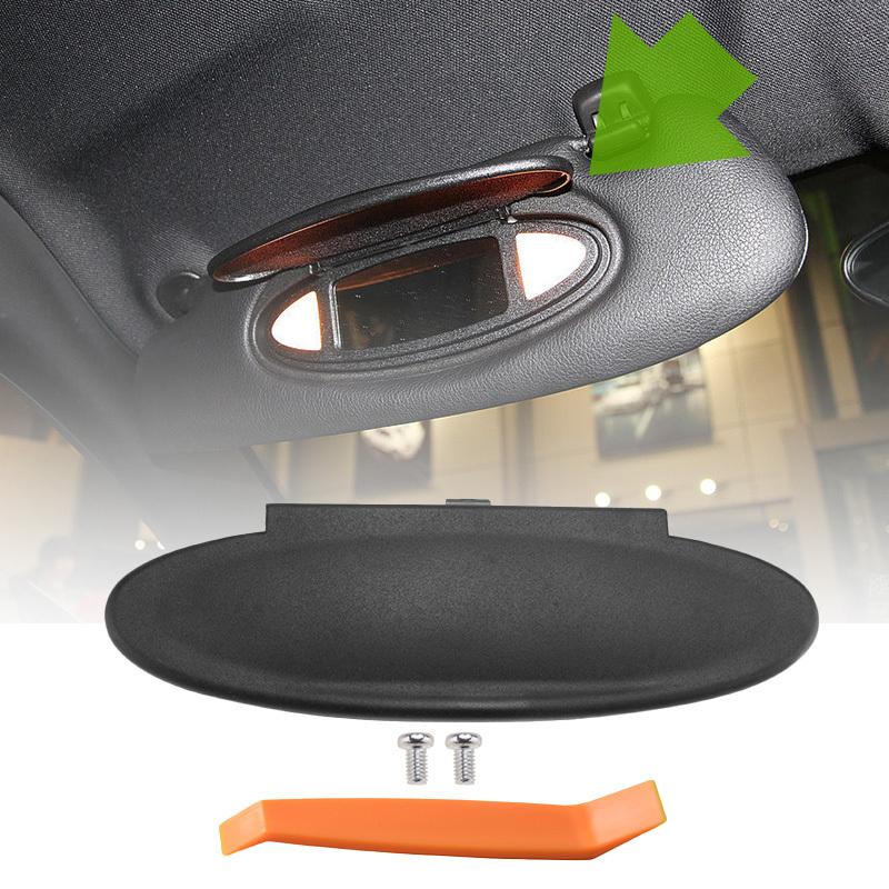 Rhyming Car Sun Visor Vanity Mirror Cover For Porsche 996 997 911 Carrera 986 Boxster 987 Cayman Black Car Interior Accessories