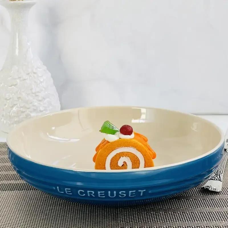 Francouzský 8palcový hluboký talíř na smaženou zeleninu s hlubokým dnem 20 cm průměr Výška 5,5 cm Jídlo Domácí nádobí