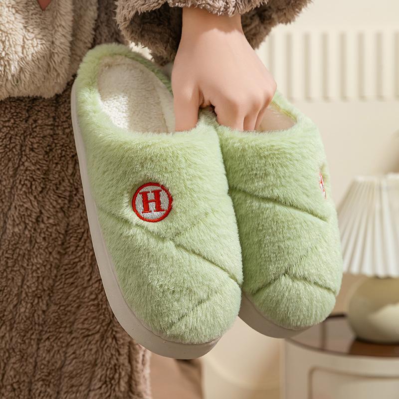 Cotton slippers home autumn and winter indoor non-slip thick-soled cotton shoes Mao Mao cotton mop warm couple shoes