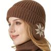 Winter Women Men Ear Protection Knitted Hat Velvet Warm Earmuffs Cap Soft Wool Ski Riding Bonnet Plush Thicken Skullies Beanies