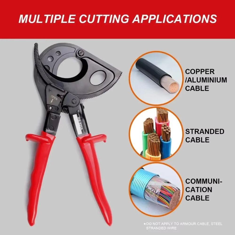 High-carbon Steel Ratchet Cable Cutter Heavy Duty Cable Cutter  Mechanical Electrician