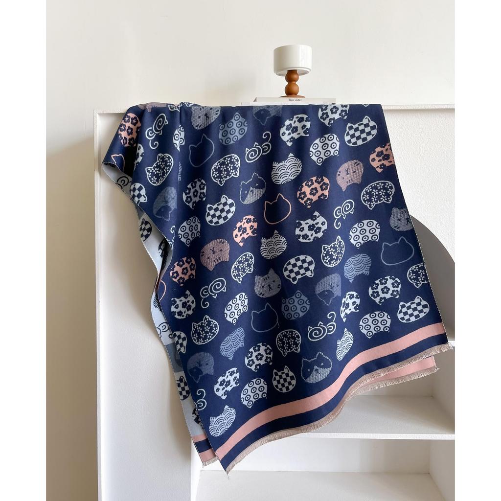 NEW Women Pashmina Scarves Fringe Wrap Winter Warm Fashion Brands Designer Cashmere Kitten two-sided Scarf Blanket Soft Shawls