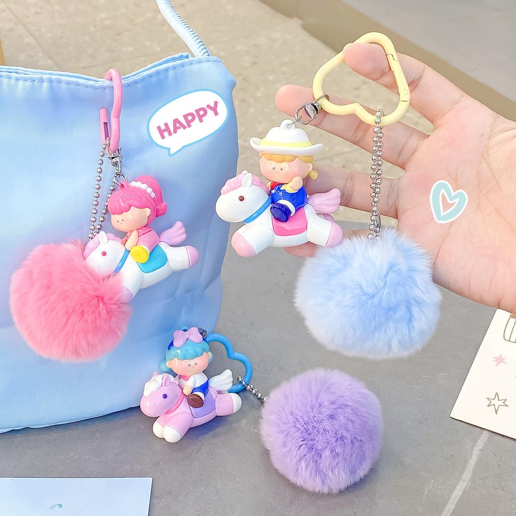 Horse Cute Little Zodiac Horse Doll Pendant Keychain Decorative Pendant Exquisite Bag Pendant Souvenir