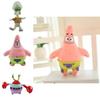 Set di Giocattoli Peluche Corti Carini Cartoni Animati Polpo Granchio Stella Marina Lumaca Serie Spongebob