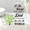[2D Flat] [] 1pc Green Life Tree for Dad Acrylic Heart Sign | Inspirational Father Quote Decorative Gift for Dad from Family, Thank You Gift for Fathe