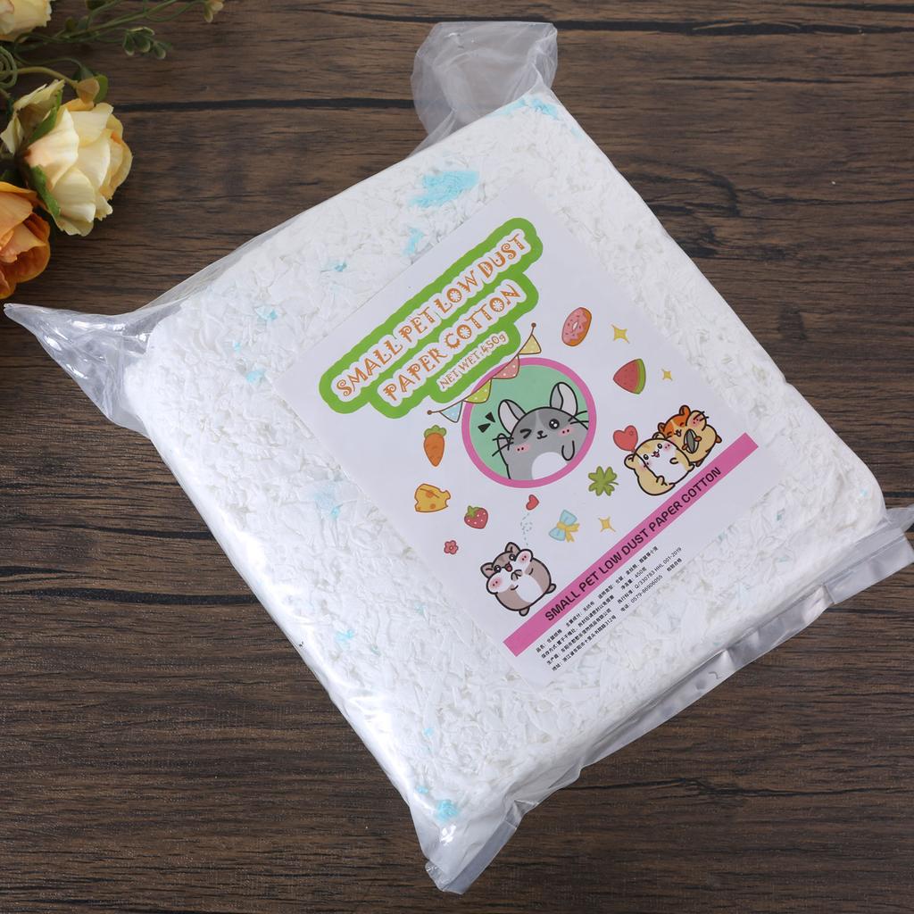 450g Natürliches Papier Kleintierstreu mit Geruchskontrolle Papierstreu Kaninchen Hamster