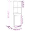 VidaXL Buffet haut noir 36x35,5x103,5 cm bois d'ingénierie 816321