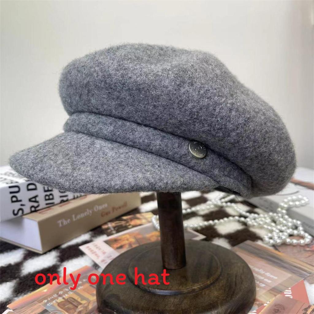 Woll-Barett für Damen Herbst Winter Vintage Gestrickt Warmes Modeaccessoire