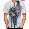 Summer Round Neck 3D Snake Pattern Print Top Fashionable Casual Short Sleeved Men's T-shirts