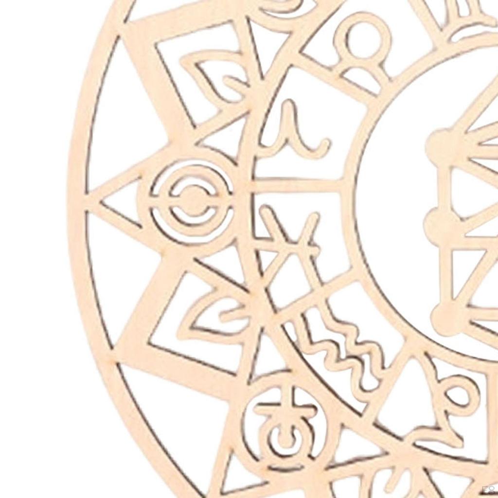 Geometric Wood Wall Art Hanging Decoration Sculpture Ornament for Bedroom Office