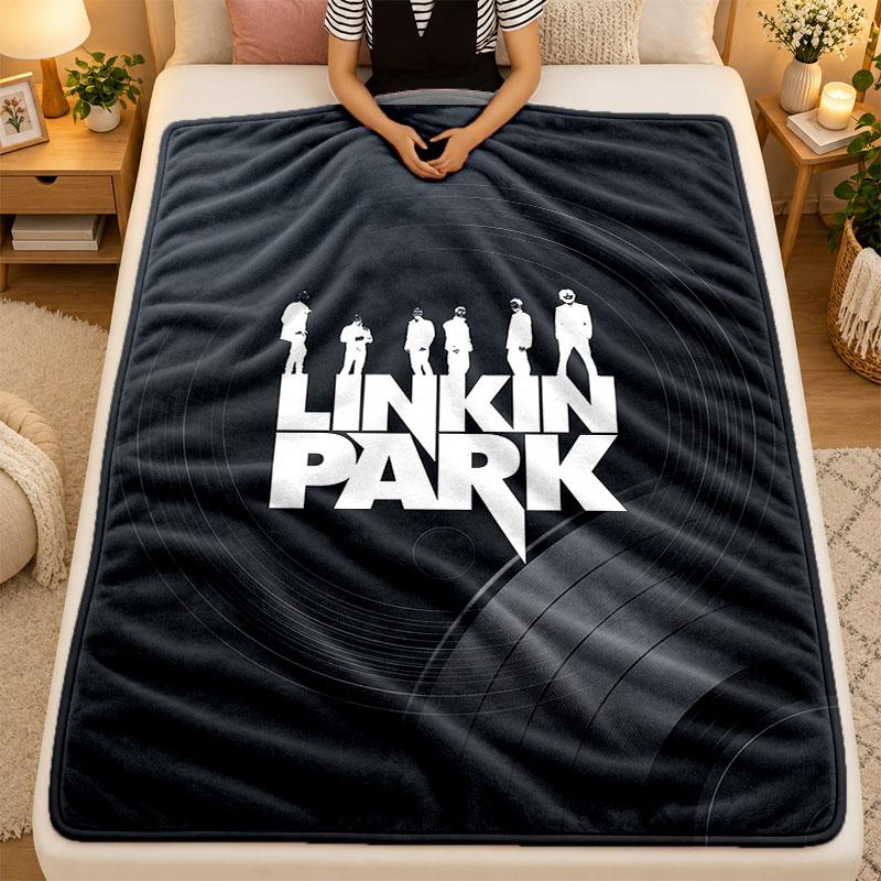 Flannel BlanketLinkin Park Warm Soft Throw Blanket for Indoor Sofa Bed Living Room Use